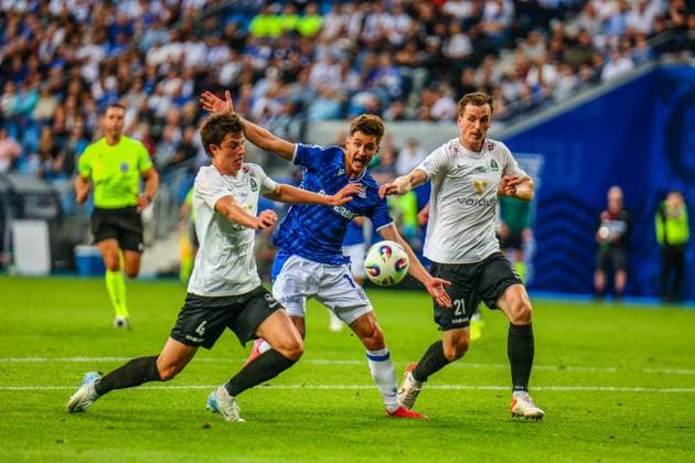 POZNAN 22.07.2025 MECZ II RUNDA ELIMINACYJNA LIGA MISTRZOW SEZON 2025 26: LECH POZNAN - BREIDABLIK --- UEFA CHAMPIONS LEAGUE SECOND QUALIFYING ROUND MATCH: LECH POZNAN - BREIDABLIK NZ ASGEIR HELGI ORRASON LEO BENGTSSON VIKTOR ORN MARGEIRSSON FOT. PATRYK PINDRAL 400MM.PL NEWSPIX.PL --- newspix.pl 