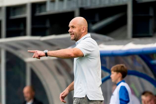 250722 Head coach Viktors Morozs of FK RFS during the UEFA Champions League qualifier football match between FK RFS and Malmö FF on July 22, 2025 in Riga. Photo: Christian Örnberg BILDBYRAN COP 166 CO0590 fotboll football soccer fotball uefa champions league qualifiers champions league fk rfs malmö ff bbeng Copyright: CHRISTIANxÖRNBERG BB250722CO129
