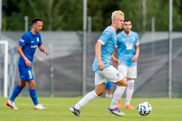 250722 Otto Rosengren of Malmö FF during the UEFA Champions League qualifier football match between FK RFS and Malmö FF on July 22, 2025 in Riga. Photo: Christian Örnberg BILDBYRAN COP 166 CO0590 fotboll football soccer fotball uefa champions league qualifiers champions league fk rfs malmö ff bbeng Copyright: CHRISTIANxÖRNBERG BB250722CO131