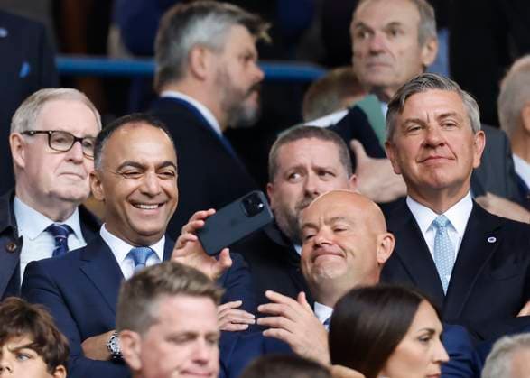 Rangers v Panathinaikos F.C. UEFA Champions League Andrew Cavenagh Rangers Chairman (right) and Paraag Marathe Rangers Vice Chairman (second from left) during the UEFA Champions League Second Qualifying Round First Leg match at Ibrox Stadium, Glasgow UK Newspapers OUT Copyright: xFredxPalmerx FIL-21991-0126