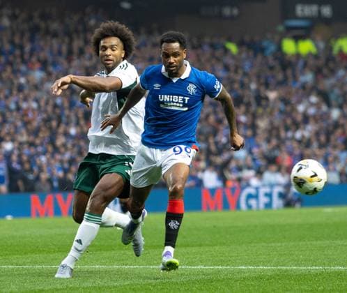 Danilo of Rangers in action with Erik Palmer-Brown of Panathinaikos during UEFA Champions League second qualifying round first leg at Ibrox Stadium, Glasgow. Rangers v Panathinaikos, UEFA Champions League, 2nd Qualifying Round, Football, Ibrox Stadium, Glasgow, UK - 22 Jul 2025Glasgow Ibrox Stadium United Kingdom EDITORIAL USE ONLY No use with unauthorised audio, video, data, fixture lists, club league logos or live services. Online in-match use limited to 120 images, no video emulation. No use in betting, games or single club league player publications. Copyright: xRangersxFC Shutterstockx 15409270cp