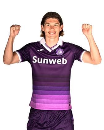 RSC Anderlecht Media Activities 22 07 2025 NEERPEDE, BELGIUM - JULY 22 : Hey Lucas Boel defender of RSC Anderlecht pictured during a photoshoot during the RSC Anderlecht mediaday ahead of the Jupiler Pro League 2025-2026 season on July 22, 2025 in Neerpede, Belgium, 22 07 2025  Copyright: xTomasxSiskx