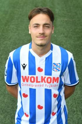 2025-07-22 SC Heerenveen - Photocall HEERENVEEN, NETHERLANDS - JULY 22: Espen van Ee during a Photocall of SC Heerenveen at Abe Lenstra Stadion on July 22, 2025 in Heerenveen, Netherlands. Heerenveen Abe Lenstra Stadion Netherlands Content not available for redistribution in The Netherlands directly or indirectly through any third parties. Copyright: xMartinxdexJongx