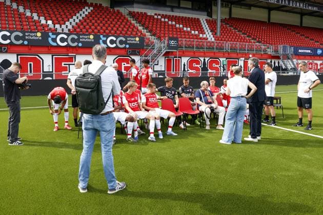 MAASTRICHT , 23-07-2025 , Stadium de Geusselt , season 2025 2026 , Dutch Keuken Kampioen Divisie football , Photocall MVV Maastricht Photocall MVV  x30224690x Copyright: