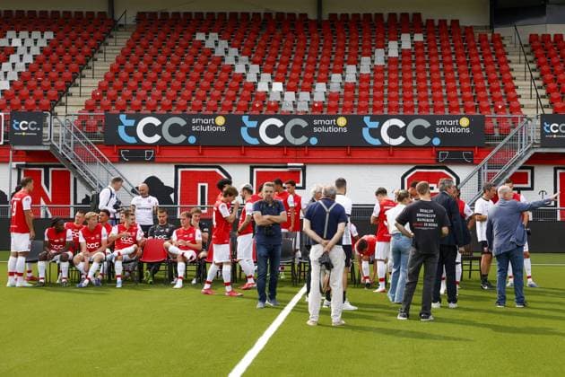 MAASTRICHT , 23-07-2025 , Stadium de Geusselt , season 2025 2026 , Dutch Keuken Kampioen Divisie football , Photocall MVV Maastricht Photocall MVV  x30224716x Copyright: