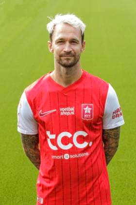 2025-07-23 MVV Maastricht - Photocall MAASTRICHT, NETHERLANDS - JULY 23: Robert Klaasen of MVV Maastricht during a Photocall of MVV Maastricht at Stadion De Geusselt on July 23, 2025 in Maastricht, Netherlands. Maastricht Stadion De Geusselt Netherlands Content not available for redistribution in The Netherlands directly or indirectly through any third parties. Copyright: xFrankxKerbuschx