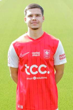2025-07-23 MVV Maastricht - Photocall MAASTRICHT, NETHERLANDS - JULY 23: Lars Schenk of MVV Maastricht during a Photocall of MVV Maastricht at Stadion De Geusselt on July 23, 2025 in Maastricht, Netherlands. Maastricht Stadion De Geusselt Netherlands Content not available for redistribution in The Netherlands directly or indirectly through any third parties. Copyright: xFrankxKerbuschx