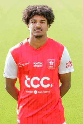 2025-07-23 MVV Maastricht - Photocall MAASTRICHT, NETHERLANDS - JULY 23: Kanou Sy of MVV Maastricht during a Photocall of MVV Maastricht at Stadion De Geusselt on July 23, 2025 in Maastricht, Netherlands. Maastricht Stadion De Geusselt Netherlands Content not available for redistribution in The Netherlands directly or indirectly through any third parties. Copyright: xFrankxKerbuschx