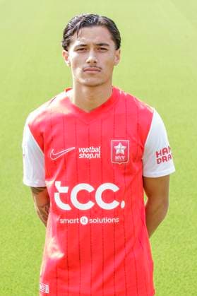 2025-07-23 MVV Maastricht - Photocall MAASTRICHT, NETHERLANDS - JULY 23: Djaro Tehubijuluw of MVV Maastricht during a Photocall of MVV Maastricht at Stadion De Geusselt on July 23, 2025 in Maastricht, Netherlands. Maastricht Stadion De Geusselt Netherlands Content not available for redistribution in The Netherlands directly or indirectly through any third parties. Copyright: xFrankxKerbuschx
