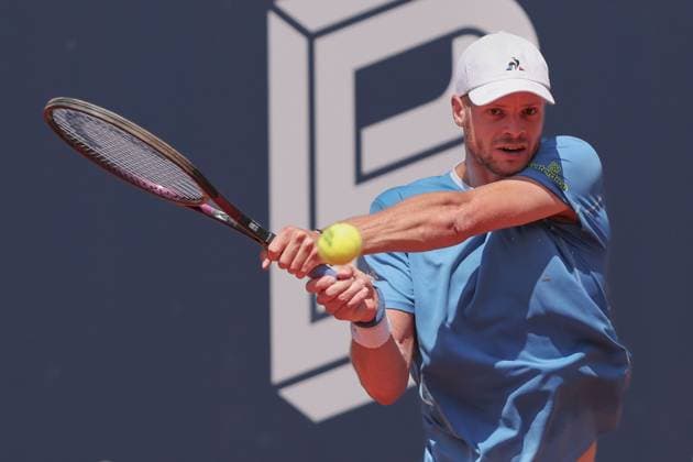 Yannick Hanfmann (GER), Herren Einzel, Gentlemen s Singles Tennis - Generali Open Kitzbuehel 2025 - ATP, Tennis Herren 250 - Kitzbuehler Tennis Club - Kitzbuehel - Tirol - Oesterreich - 23 July 2025. Copyright: xJuergenxHasenkopfx