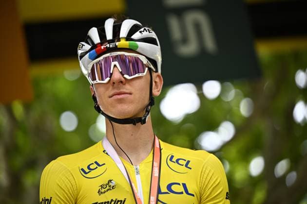 Slovenian Tadej Pogacar of UAE Team Emirates pictured before stage 17 of the 2025 Tour de France cycling race, from Bollene to Valence (161km), on Wednesday 23 July 2025 in France. The 112th edition of the Tour de France starts on Saturday 5 July in Lille, France, and will finish in Paris, France on the 27th of July. JASPERxJACOBS  x129850113x