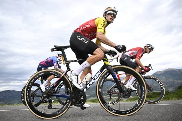 French Damien Touze of Cofidis pictured in action during stage 17 of the 2025 Tour de France cycling race, from Bollene to Valence (161km), on Wednesday 23 July 2025 in France. The 112th edition of the Tour de France starts on Saturday 5 July in Lille, France, and will finish in Paris, France on the 27th of July. JASPERxJACOBS  x129860225x