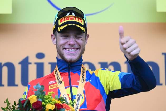 Tour de France 2025 Stage 17 VALENCE, FRANCE - JULY 23 : Milan Jonathan (ITA) of Lidl - Trek pictured during the podium ceremony of stage 17 of the 112th edition of Tour de France an UCI World Tour 2.UWT cycling road race stage for Men Elite of 161 km with start in Bollene and finish in Valence on July 23, 2025 in Valence, France, 23 07 2025 ( Motordriver Kenny Verfaillie - Valence France  Copyright: xVincentxKalutx
