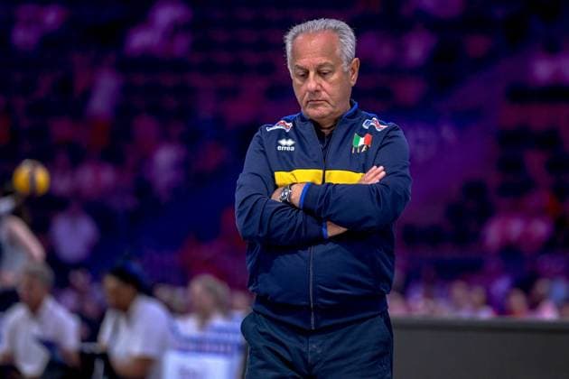 LODZ 23.07.2025 SIATKOWKA KOBIET LIGA NARODOW 2025 TURNIEJ FINALOWY: WLOCHY - USA --- WOMENS VOLLEYBALL NATIONS LEAGUE 2025 FINAL ROUND MATCH IN LODZ: ITALY - USA N Z COACH JULIO VELASCO FOT. PAWEL PIOTROWSKI 400MM.PL NEWSPIX.PL --- newspix.pl 