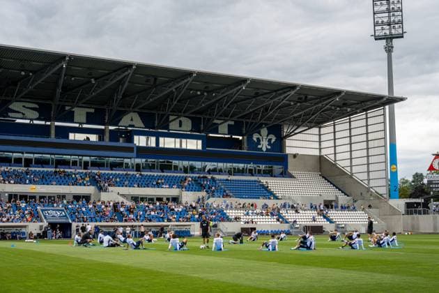 Die Spieler von Darmstadt 98 beim Training, SV Darmstadt 98, Fussball, Saisoneröffnung mit Öffentlichen Training, 23.07.2025 SV Darmstadt 98, Fussball, Saisoneröffnung mit Öffentlichen Training, 23.07.2025 Darmstadt