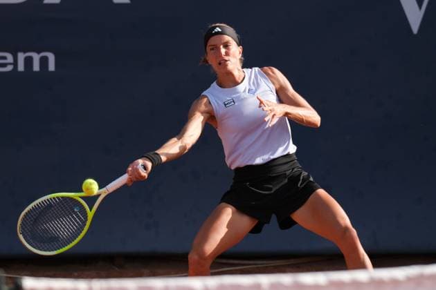 Kathinka von Deichmann in action against Tatiana Prozorova during the 36th Palermo Ladies Open at Country Time Club during 36Â° Palermo Ladies Open, International Tennis match in Palermo, Italy, July 23 2025  Copyright: xFedericoxSerra IPAxSportx xipa-agency.netx xx IPA_60824497 IPA_Agency_IPA60824497