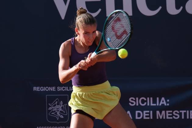 Tatiana Prozorova in action against Kathinka von Deichmann during the 36th Palermo Ladies Open at Country Time Club during 36Â° Palermo Ladies Open, International Tennis match in Palermo, Italy, July 23 2025  Copyright: xFedericoxSerra IPAxSportx xipa-agency.netx xx IPA_60824515 IPA_Agency_IPA60824515