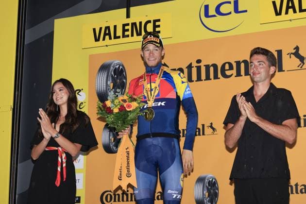 CICLISMO - Tour De France - Tour de France 2025 - Stage 17 Jonathan MILAN, Lidl - Trek, winner stage, green jersey, during the Tour de France 2025, UCI WorldTour cycling event, Stage 17, Bollene - Valence (160,4 Km) on 23 July 2025 in Valence, France during Tour de France 2025 - Stage 17, Tour De France race in France, France, July 23 2025 France France Copyright: xIPAxSport ABACAx