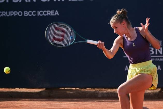 TENNIS - Internazionali di Tennis - 36° Palermo Ladies Open Tatiana Prozorova in action against Kathinka von Deichmann during the 36th Palermo Ladies Open at Country Time Club during 36Â° Palermo Ladies Open, International Tennis match in Palermo, Italy, July 23 2025 Palermo Italy  Copyright: xIPAxSport ABACAx
