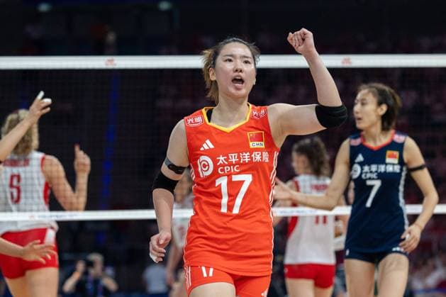Poland - China 23.07.2025 Lodz, Poland, women s Volleyball Nations League 2025, final round finals quarterfinals, game ( match ) Poland - China; (siatkowka, Liga Narodow kobiet, cwiercfinal , runda finalowa, mecz Polska - Chiny ) image shows: Feifan Ni photo Katarzyna Plewczynska Fotostyk Copyright: xKatarzynaxPlewczynskax 20250723FCTKP1068