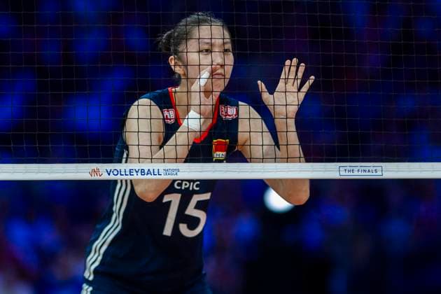 Women s Volleyball Nations League Finals 2025 Houyu Chen during the Woman™s Volleyball Nations League 2025 Quarter-finals match between Poland and China , at Atlas Arena in Lodz, Poland, on July 24, 2025. Lodz Poland  Copyright: xAndrzejxIwanczukx originalFilename:iwanczuk-womensvo250724_npfIC.jpg