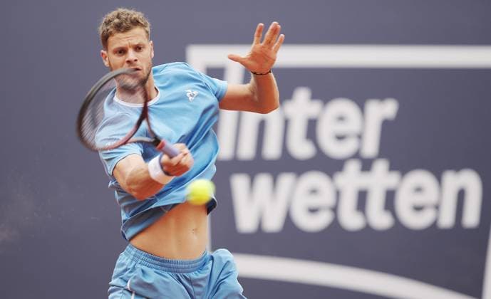 TENNIS - ATP, Tennis Herren Generali Open 2025 KITZBUEHEL,AUSTRIA,24.JUL.25 - TENNIS - ATP World Tour, Generali Open. Image shows Yannick Hanfmann (GER).  GEPAxpictures xMatthiasxHauer