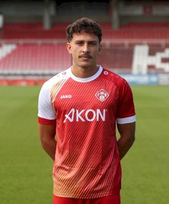 24.07.2025, Regionalliga Bayern, FC Wuerzburger Kickers, Regionalliga Bayern, Portraettermin 2025 2026 v.li.: Dominic Schmidt (FC Wuerzburger Kickers), Einzelbild, Portrait, Hochformat Wuerzburg AKON ARENA Bayern Deutschland