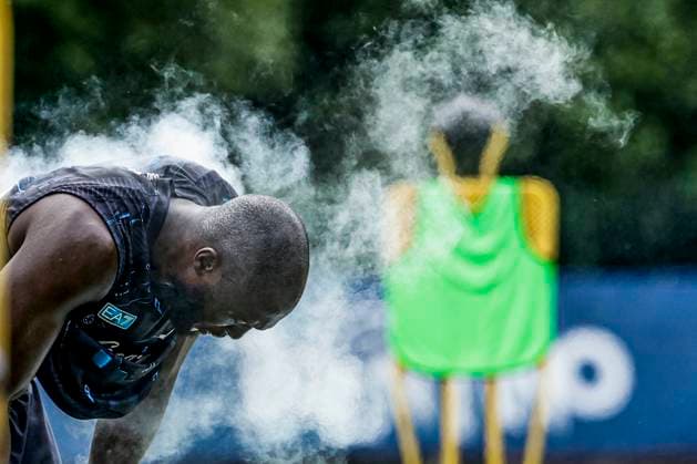 SSC Napoli preseason 2025-26 Romelu Lukaku of SSC Napoli during the eighth day of SSC Napoli s pre-season training camp in Val di Sole in Trentino, Dimaro Folgarida. _BPH2739 Copyright: xAntonioxBalascox