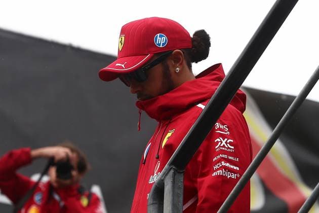 24.07.2025, xsvx, Motorsport FIA Formel 1, Großer Preis von Belgien v.l. Lewis Hamilton (Ferrari) Startnummer 44 (FIA REGULATIONS PROHIBIT ANY USE OF PHOTOGRAPHS as IMAGE SEQUENCES and or QUASI-VIDEO) Spa