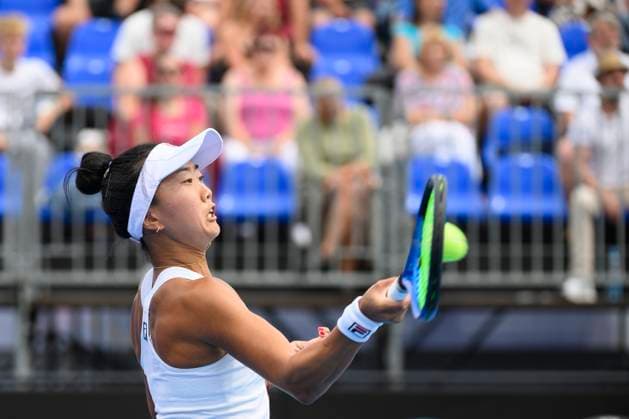 Ann Li of USA playes against Czech tennis player Marie Bouzkova at the WTA, Tennis Damen Livesport Prague Open 2025 on the courts of TK Sparta Prague, in Prague, Czech Republic, on July 24, 2025. (CTKxPhoto MichalxKamaryt) CTKPhotoP2025072404349  CTKPhotoP2025072404349