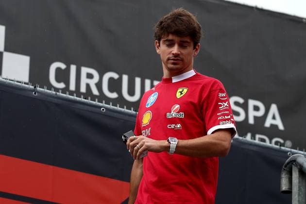 24.07.2025, xsvx, Motorsport FIA Formel 1, Großer Preis von Belgien v.l. Charles Leclerc (Ferrari) Startnummer 16 (FIA REGULATIONS PROHIBIT ANY USE OF PHOTOGRAPHS as IMAGE SEQUENCES and or QUASI-VIDEO) Spa