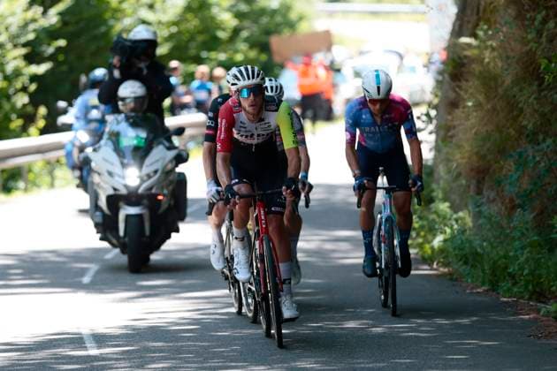Tour de France 2025 Stage 18 COURCHEVEL COL DE LA LOZE, FRANCE - JULY 24 : Rutsch Jonas (GER) of Intermarche - Wanty during stage 18 of the 112th edition of Tour de France an UCI World Tour 2.UWT cycling road race stage for Men Elite of 171 km with start in Vif and finish in Courchevel Col de la Loze on July 24, 2025 in Courchevel Col de la Loze, France, 24 07 2025 ( Motordriver Kenny Verfaillie - Courchevel Col de la Loze France  Copyright: xLucaxBettinix