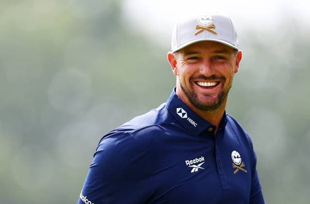 Bryson DeChambeau of USA during his round. LIV Golf UK, Pro-AM, Golf, JCB Golf & Country Club, Uttoxeter, UK - 24 Jul 2025Uttoxeter JCB Golf & Country Club United Kingdom EDITORIAL USE ONLY No use with unauthorised audio, video, data, fixture lists, club league logos or live services. Online in-match use limited to 120 images, no video emulation. No use in betting, games or single club league player publications. Copyright: xJamesxMarsh Shutterstockx 15410870b