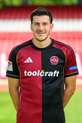 23.07.2025 - 1. FC Nürnberg FCN ( Club ) - 2. Fussball Bundesliga BL - Saison 2025 2026 - Fototermin Porträttermin Vorstellung Präsentation Pressetermin - - Einzelbild Einzelfoto Portrait Porträt Kopfbild - Luka Lochoshvili (24, 1. FC Nürnberg FCN )