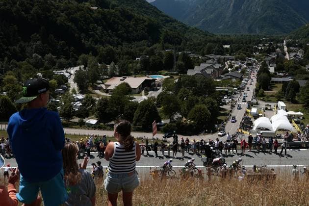 Illustration picture taken during stage 18 of the 2025 Tour de France cycling race, from Vif to Courchevel Col de la Loze, on Thursday 24 July 2025 in France. The 112th edition of the Tour de France starts on Saturday 5 July in Lille, France, and will finish in Paris, France on the 27th of July. POOLxLUCAxBETTINI  x129921214x