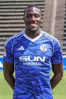 24.07.2025, Fussball, 2. Bundesliga, Saison 2025 2026, FC Schalke 04, Bryan Lasme (FC Schalke 04) Gelsenkirchen Parkstadion NRW Deutschland xRHR-FOTO TRx