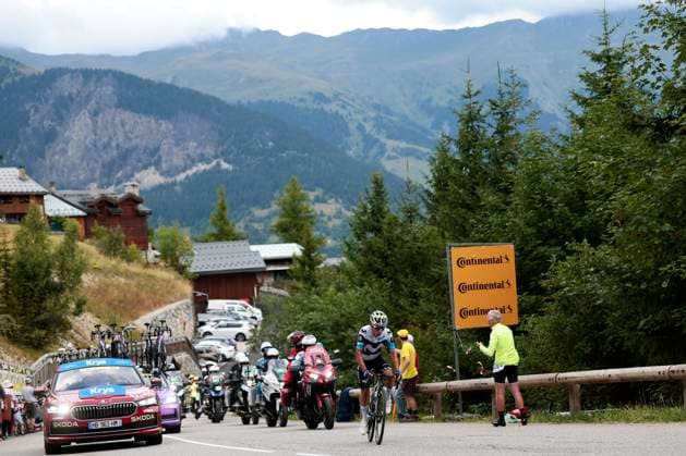 Tour de France 2025 Stage 18 COURCHEVEL COL DE LA LOZE, FRANCE - JULY 24 : Lipowitz Florian (GER) of Red Bull - BORA - Hansgrohe during stage 18 of the 112th edition of Tour de France an UCI World Tour 2.UWT cycling road race stage for Men Elite of 171 km with start in Vif and finish in Courchevel Col de la Loze on July 24, 2025 in Courchevel Col de la Loze, France, 24 07 2025 ( Motordriver Kenny Verfaillie - Courchevel Col de la Loze France  Copyright: xLucaxBettinix