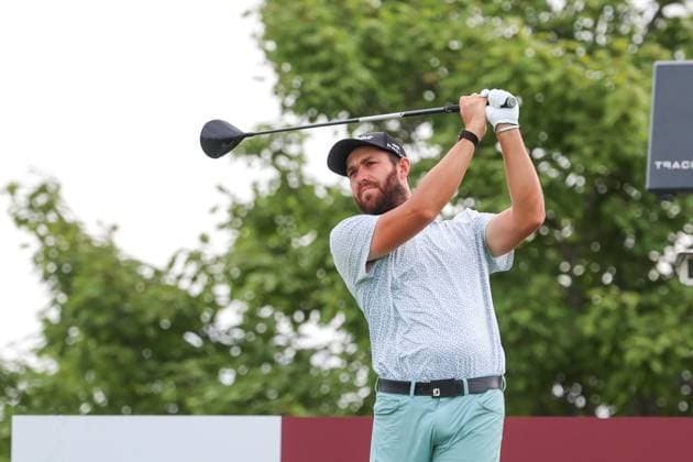 July 24th, 2025: Thomas Rosenmueller of Germany hits his shot on the first tee during the first round of the 3M Open 2025 at TPC Twin Cities on July 24, 2025 in Blaine, Minnesota. -CSM Blaine USA - ZUMAc04_ 20250724_zma_c04_083 Copyright: xStevenxGarciax