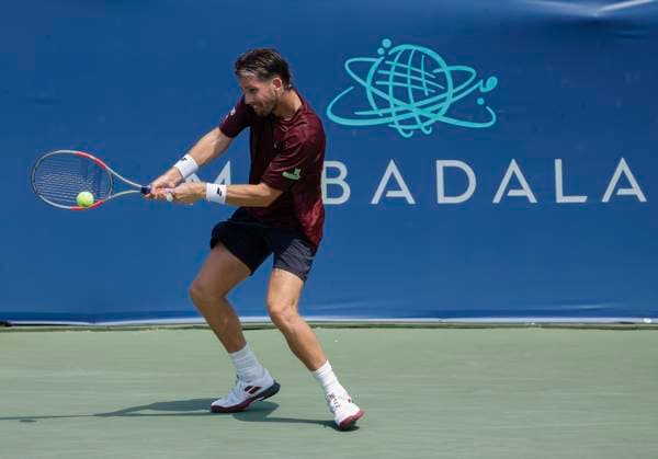 July 24, 2025: Cameron Norrie hits a shot in his match against Brandon Nakashima during the 2025 Mubadala Citi DC Open tennis tournament being played at Rock Creek Park Tennis Center in Washington, D.C. CSM District Of Columbia United States of America - ZUMAc04_ 20250724_zma_c04_111 Copyright: xJustinxCooperx