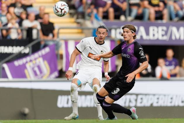 250724 Amor Layouni of Häcken during the UEFA Europa League second qualifying round match between Anderlecht and Häcken on July 24, 2025 in Brussels. Photo: Michael Erichsen BILDBYRAN COP 89 MI0855 fotboll football soccer fotball uefa europa league europa league kval qualifying round qualification anderlecht häcken bbeng Copyright: MICHAELxERICHSEN BB250724MI040
