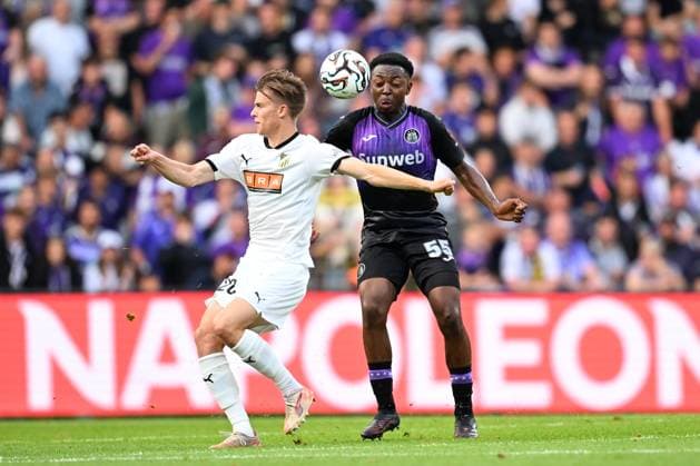 RSC Anderlecht v BK Hacken - UEFA Europa League round 2 qualifier ANDERLECHT, BELGIUM - JULY 24 : Kana Marco defender of RSC Anderlecht in action during the UEFA Europa League 2025 26 Round 2 match between RSC Anderlecht and BK Hacken on July 24, 2025 in Anderlecht, Belgium, 24 07 2025 Anderlecht Belgium  Copyright: xTomasxSiskx