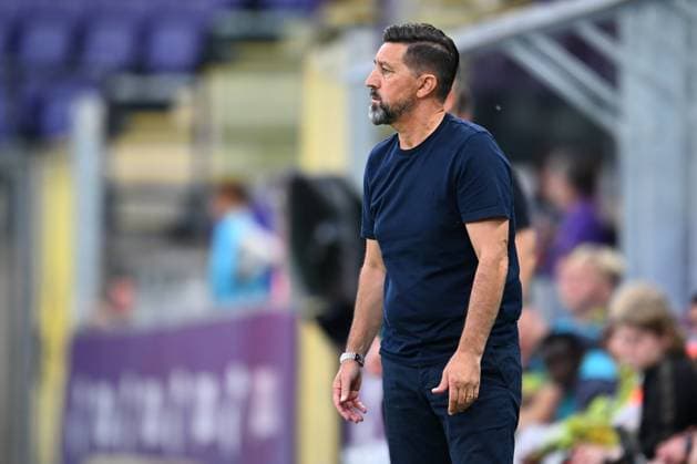 RSC Anderlecht v BK Hacken - UEFA Europa League round 2 qualifier ANDERLECHT, BELGIUM - JULY 24 : Hasi Besnik head coach of RSC Anderlecht in action during the UEFA Europa League 2025 26 Round 2 match between RSC Anderlecht and BK Hacken on July 24, 2025 in Anderlecht, Belgium, 24 07 2025 Anderlecht Belgium  Copyright: xTomasxSiskx