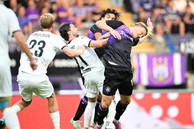 RSC Anderlecht v BK Hacken - UEFA Europa League round 2 qualifier ANDERLECHT, BELGIUM - JULY 24 : Dolberg Kasper forward of RSC Anderlecht in action during the UEFA Europa League 2025 26 Round 2 match between RSC Anderlecht and BK Hacken on July 24, 2025 in Anderlecht, Belgium, 24 07 2025 Anderlecht Belgium  Copyright: xTomasxSiskx