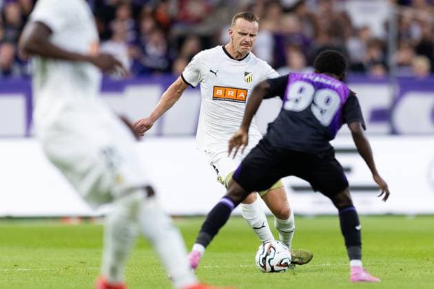 250724 Marius Lode of Häcken during the UEFA Europa League second qualifying round match between Anderlecht and Häcken on July 24, 2025 in Brussels. Photo: Michael Erichsen BILDBYRAN COP 89 MI0855 anderlecht bbeng europa league football fotball fotboll häcken kval qualification qualifying round soccer uefa europa league Copyright: MICHAELxERICHSEN BB250724MI102