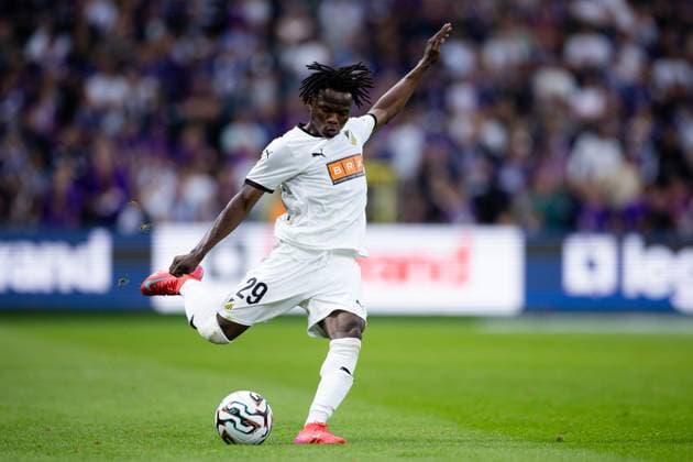 250724 Severin Nioule of Häcken during the UEFA Europa League second qualifying round match between Anderlecht and Häcken on July 24, 2025 in Brussels. Photo: Michael Erichsen BILDBYRAN COP 89 MI0855 anderlecht bbeng europa league football fotball fotboll häcken kval qualification qualifying round soccer uefa europa league Copyright: MICHAELxERICHSEN BB250724MI106
