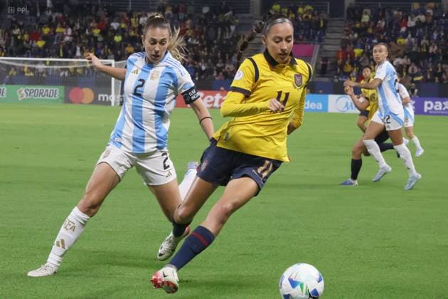 COPA AMERICA FEMENINA ECUADOR VS ARGENTINA 24 de julio del 2025 Encuentro entre Ecuador VS Argentina por Copa AmÃ rica Femenina en el estadio Banco Guayaquil. QUITO PICHINCHA ECUADOR Copyright: xHENRYxLAPOx
