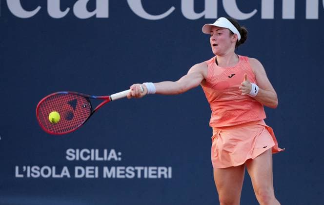 36th Palermo Ladies Open 2025 Tamara Zidansek (SLO) plays during the 36th Palermo Ladies Open WTA, Tennis Damen 125 in Palermo, Italy, on July 24, 2025. Palermo Italy  Copyright: xGabrielexMaricchiolox originalFilename:maricchiolo-36thpale250724_npUIo.jpg