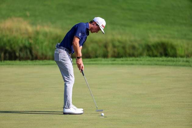 June 12, 2025, Blaine, Minnesota, United States: DAVID FORD putts the ball at hole 2 on the first day of competition at the 2025 PGA, Golf Herren 3M Open at TPC Twin Cities. Blaine United States - ZUMAt166 20250612_zsp_t166_073 Copyright: xMichaelxTurnerx