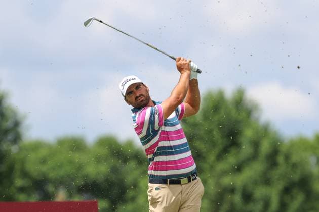 July 24th, 2025: Antoine Rozner of France hits his shot on the fourth tee during the first round of the 3M Open 2025 at TPC Twin Cities on July 24, 2025 in Blaine, Minnesota. -CSM Blaine USA - ZUMAc04_ 20250724_zma_c04_183 Copyright: xStevenxGarciax