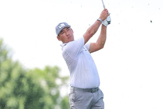 July 24th, 2025: Chan Kim of the United States hits his shot on the fourth tee during the first round of the 3M Open 2025 at TPC Twin Cities on July 24, 2025 in Blaine, Minnesota. -CSM Blaine USA - ZUMAc04_ 20250724_zma_c04_218 Copyright: xStevenxGarciax